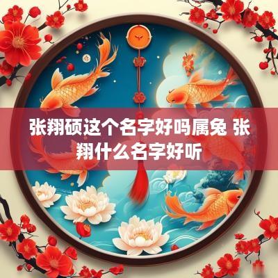 张翔硕这个名字好吗属兔 张翔什么名字好听