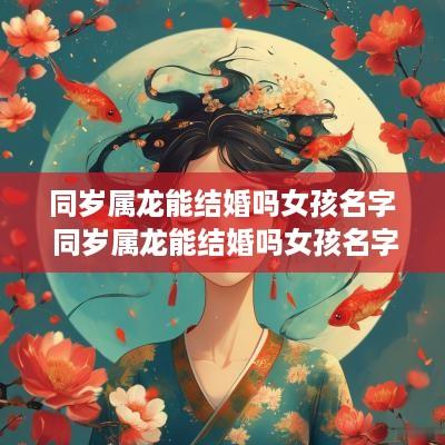 同岁属龙能结婚吗女孩名字 同岁属龙能结婚吗女孩名字大全