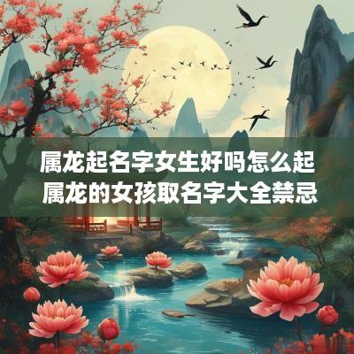 属龙起名字女生好吗怎么起 属龙的女孩取名字大全禁忌