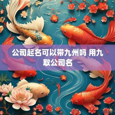 公司起名可以带九州吗 用九取公司名