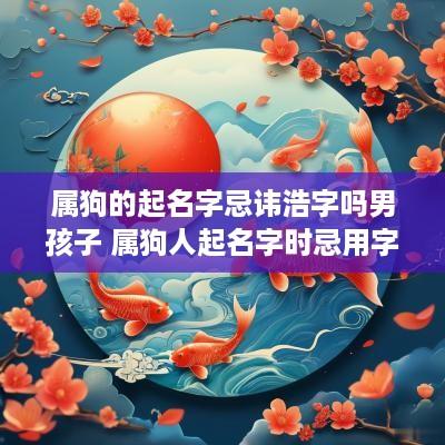 属狗的起名字忌讳浩字吗男孩子 属狗人起名字时忌用字