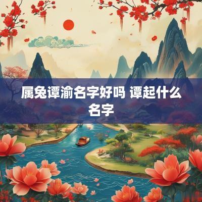 属兔谭渝名字好吗 谭起什么名字