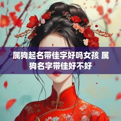 属狗起名带佳字好吗女孩 属狗名字带佳好不好