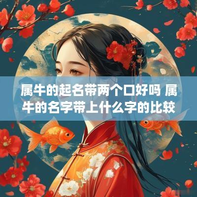 属牛的起名带两个口好吗 属牛的名字带上什么字的比较好