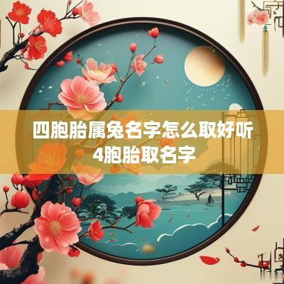 四胞胎属兔名字怎么取好听 4胞胎取名字
