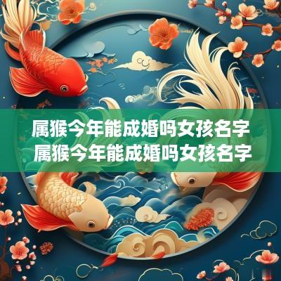 属猴今年能成婚吗女孩名字 属猴今年能成婚吗女孩名字大全