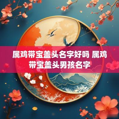 属鸡带宝盖头名字好吗 属鸡带宝盖头男孩名字