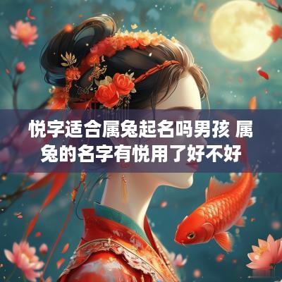 悦字适合属兔起名吗男孩 属兔的名字有悦用了好不好