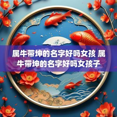 属牛带坤的名字好吗女孩 属牛带坤的名字好吗女孩子