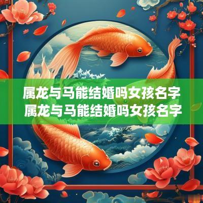 属龙与马能结婚吗女孩名字 属龙与马能结婚吗女孩名字叫什么
