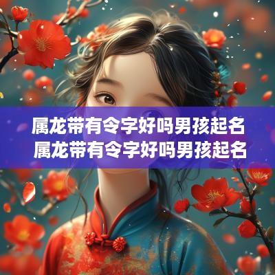 属龙带有令字好吗男孩起名 属龙带有令字好吗男孩起名字