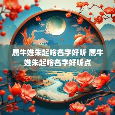属牛姓朱起啥名字好听 属牛姓朱起啥名字好听点