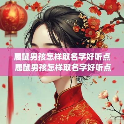 属鼠男孩怎样取名字好听点 属鼠男孩怎样取名字好听点儿