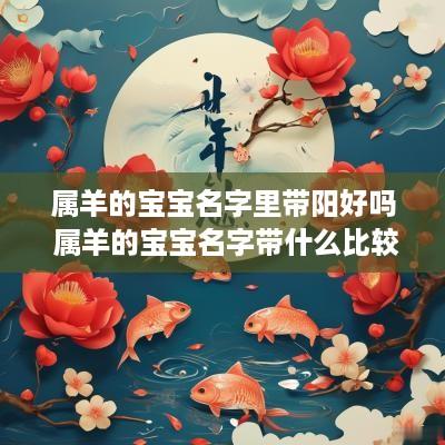 属羊的宝宝名字里带阳好吗 属羊的宝宝名字带什么比较好?