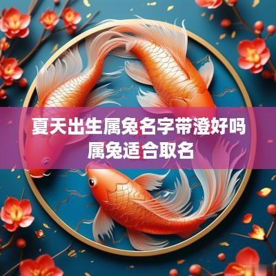 夏天出生属兔名字带澄好吗 属兔适合取名