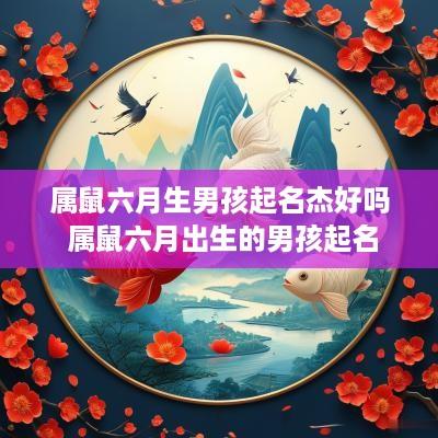 属鼠六月生男孩起名杰好吗 属鼠六月出生的男孩起名