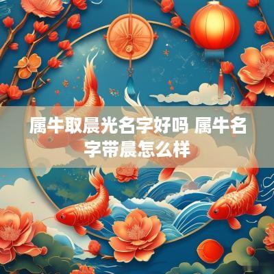 属牛取晨光名字好吗 属牛名字带晨怎么样
