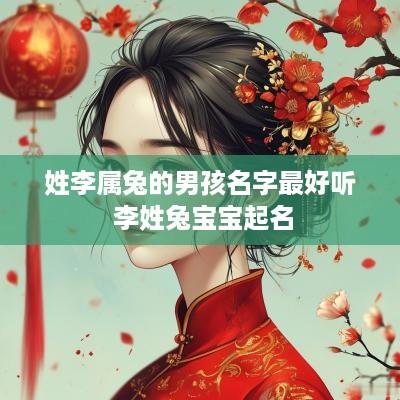 姓李属兔的男孩名字最好听 李姓兔宝宝起名