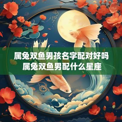属兔双鱼男孩名字配对好吗 属兔双鱼男配什么星座