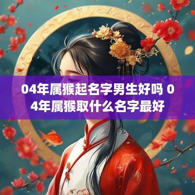 04年属猴起名字男生好吗 04年属猴取什么名字最好