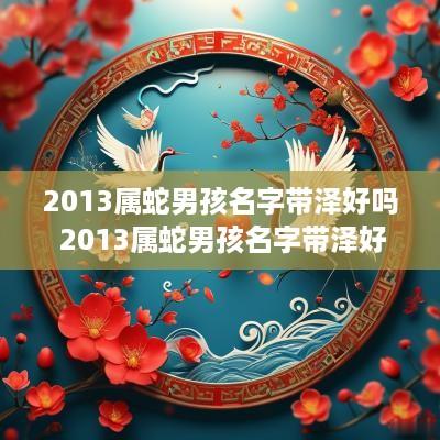 2013属蛇男孩名字带泽好吗 2013属蛇男孩名字带泽好吗怎么读
