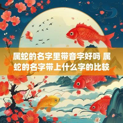 属蛇的名字里带音字好吗 属蛇的名字带上什么字的比较好