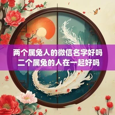 两个属兔人的微信名字好吗 二个属兔的人在一起好吗