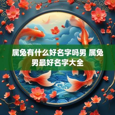 属兔有什么好名字吗男 属兔男最好名字大全