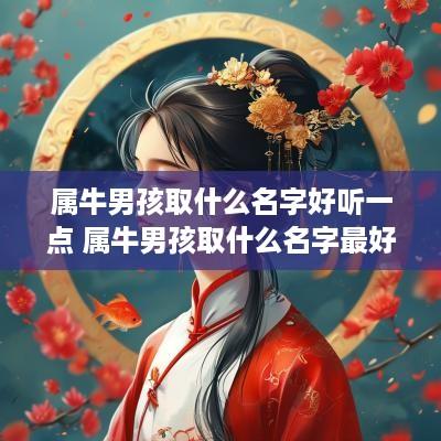 属牛男孩取什么名字好听一点 属牛男孩取什么名字最好