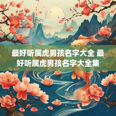最好听属虎男孩名字大全 最好听属虎男孩名字大全集
