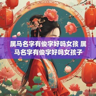 属马名字有俊字好吗女孩 属马名字有俊字好吗女孩子