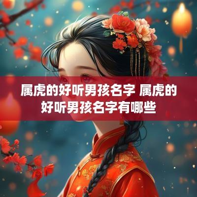 属虎的好听男孩名字 属虎的好听男孩名字有哪些