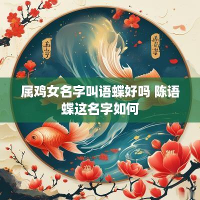 属鸡女名字叫语蝶好吗 陈语蝶这名字如何