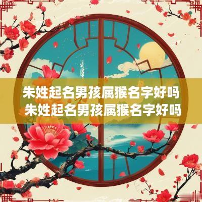 朱姓起名男孩属猴名字好吗 朱姓起名男孩属猴名字好吗还是女孩