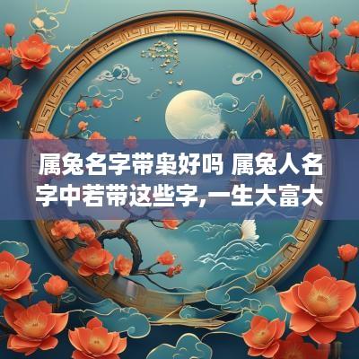 属兔名字带枭好吗 属兔人名字中若带这些字,一生大富大贵