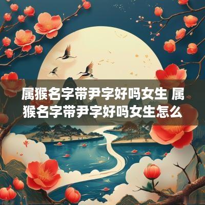 属猴名字带尹字好吗女生 属猴名字带尹字好吗女生怎么取