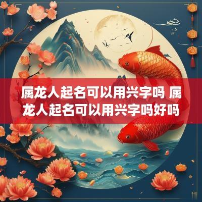 属龙人起名可以用兴字吗 属龙人起名可以用兴字吗好吗 属龙人起名可以用兴字吗 属龙人起名可以用兴字吗好吗