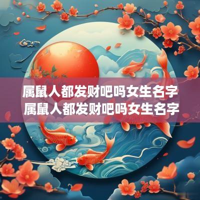 属鼠人都发财吧吗女生名字 属鼠人都发财吧吗女生名字叫什么
