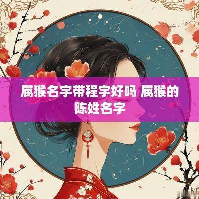 属猴名字带程字好吗 属猴的陈姓名字