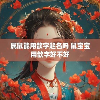 属鼠能用歆字起名吗 鼠宝宝用歆字好不好
