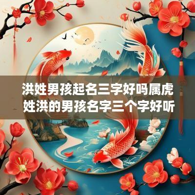洪姓男孩起名三字好吗属虎 姓洪的男孩名字三个字好听