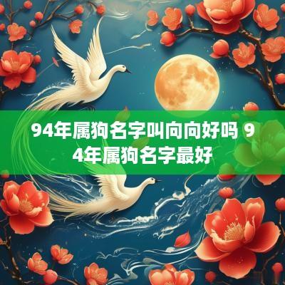 94年属狗名字叫向向好吗 94年属狗名字最好
