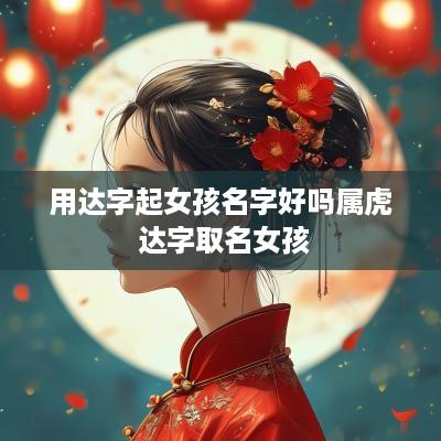 用达字起女孩名字好吗属虎 达字取名女孩