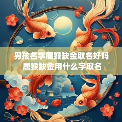 男孩名字属猴缺金取名好吗 属猴缺金用什么字取名