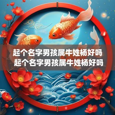 起个名字男孩属牛姓杨好吗 起个名字男孩属牛姓杨好吗