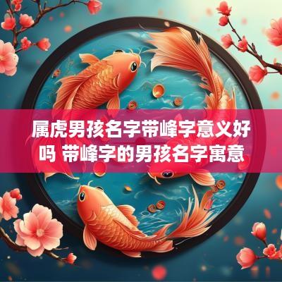 属虎男孩名字带峰字意义好吗 带峰字的男孩名字寓意
