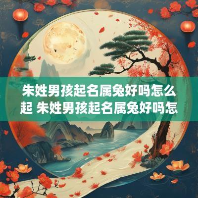 朱姓男孩起名属兔好吗怎么起 朱姓男孩起名属兔好吗怎么起名