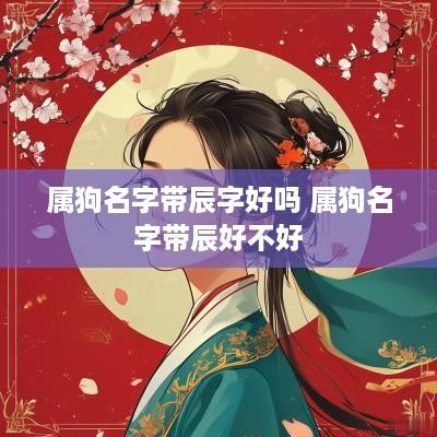 属狗名字带辰字好吗 属狗名字带辰好不好