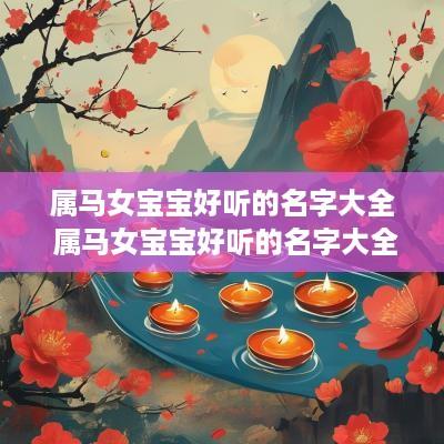属马女宝宝好听的名字大全 属马女宝宝好听的名字大全两个字