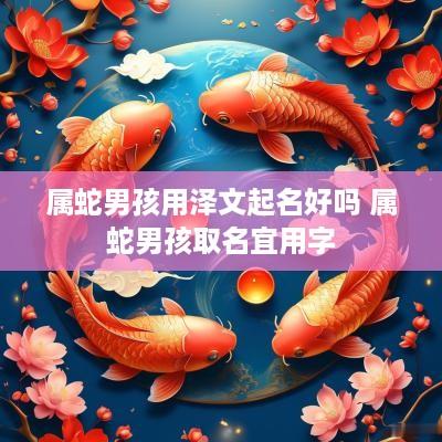 属蛇男孩用泽文起名好吗 属蛇男孩取名宜用字